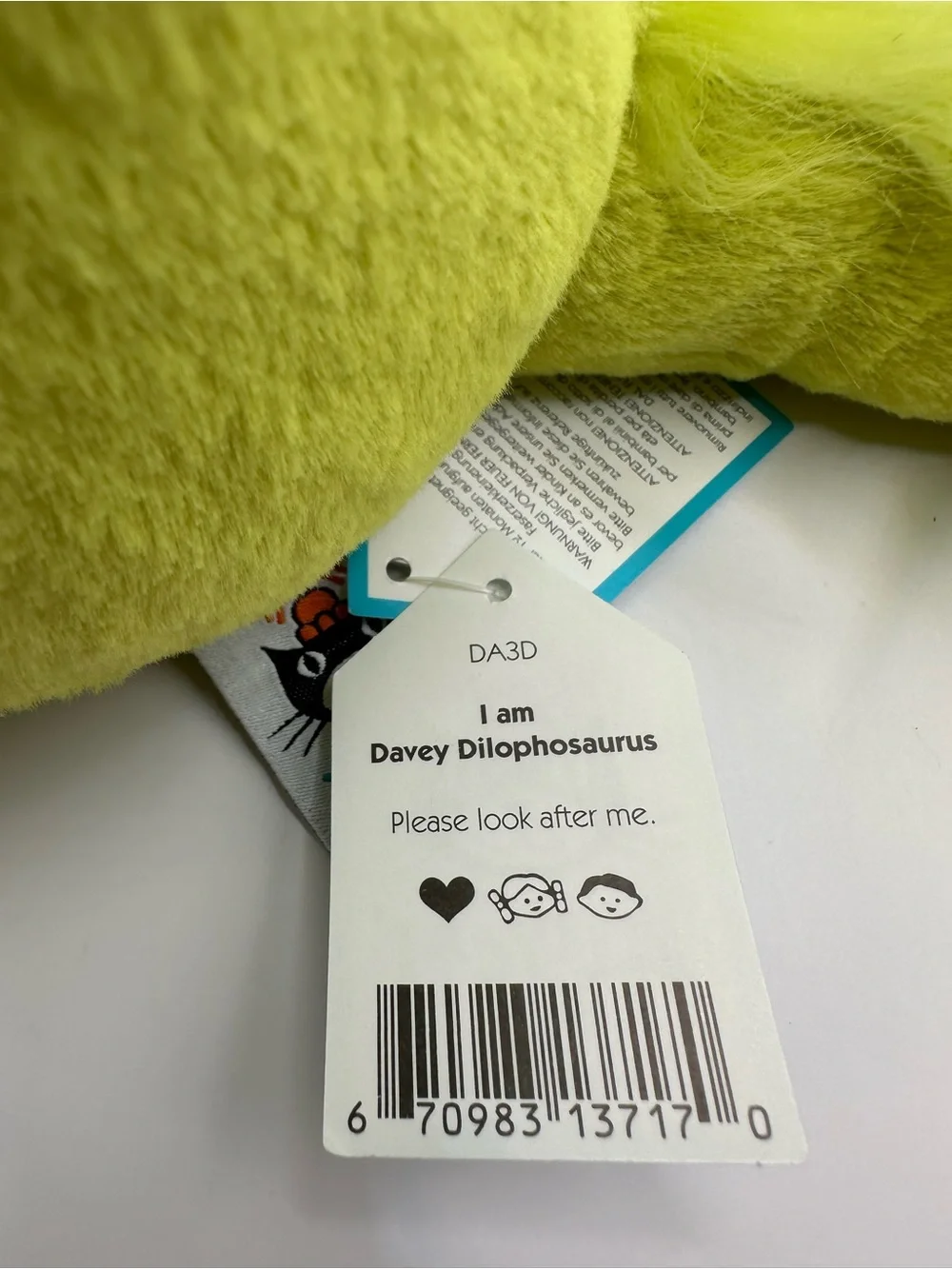 NWT Jellycat Davey Dilophosaurus